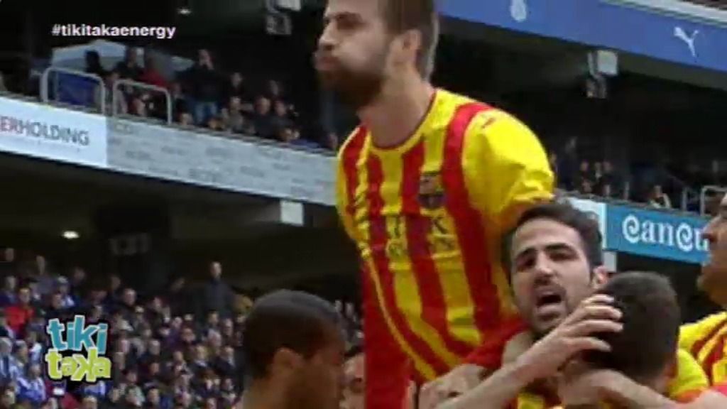 El extraño gesto de Piqué en Cornellá, ¿qué hace el central tras el gol del Barça?