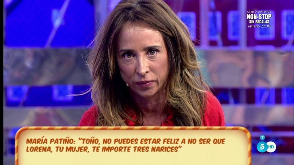 Patiño, a Sanchís: “No puedes estar feliz a menos que te importe tres narices tu mujer”