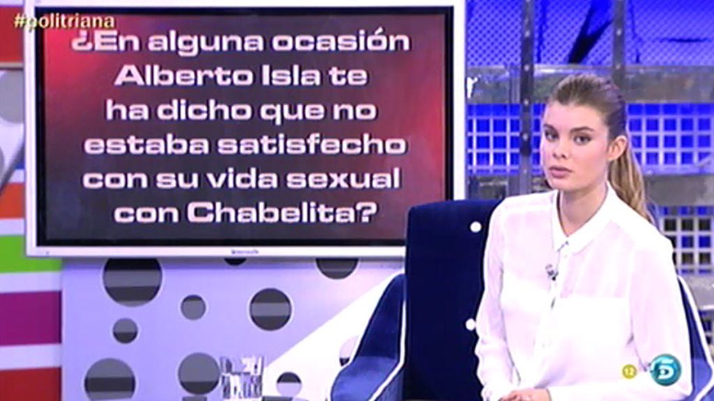 Triana: "Alberto me confesó que no está satisfecho su vida sexual con Chabelita"