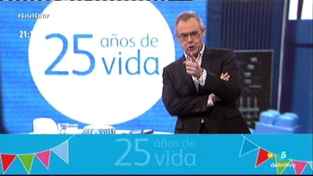 Jordi González te anima a que formes parte del 25 aniversario de Telecinco