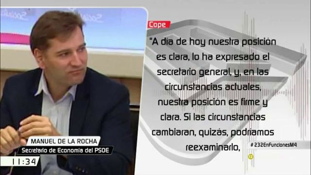 Manuel de la Rocha, sobre el ‘no’ del PSOE: “Si las circunstancias cambiaran, quizás podríamos reexaminarlo”