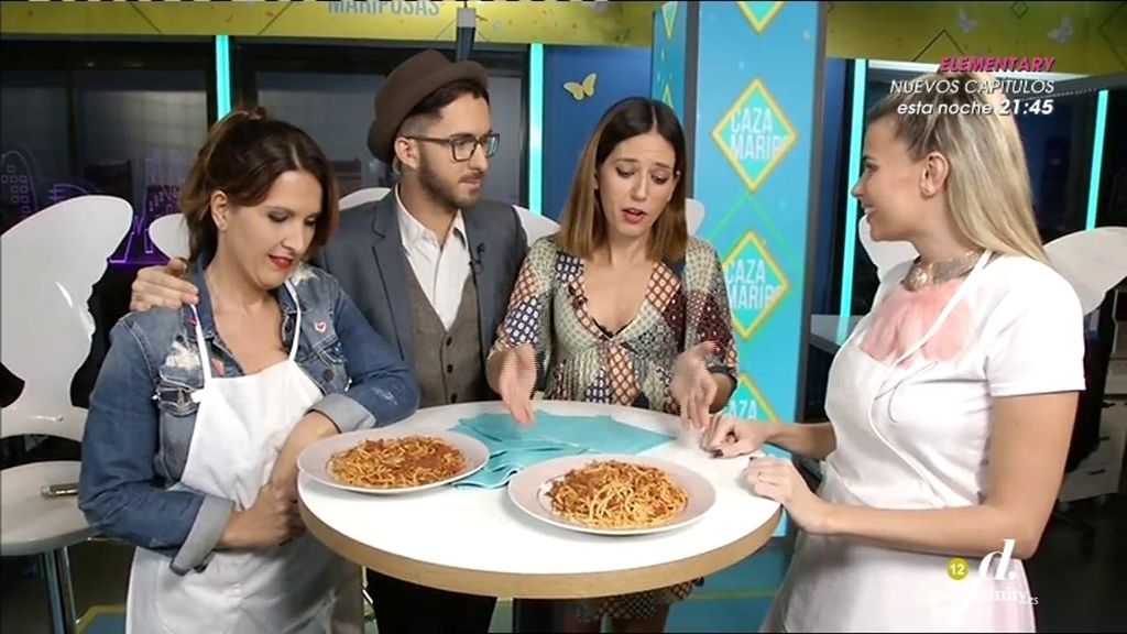 Laura Fa y María Lapiedra se enfrentan al reto del espagueti