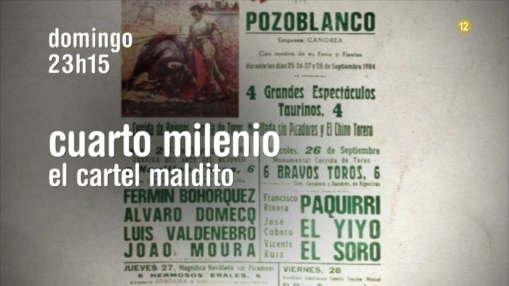 El cartel maldito de la plaza de Pozoblanco, este domingo en 'Cuarto Milenio'