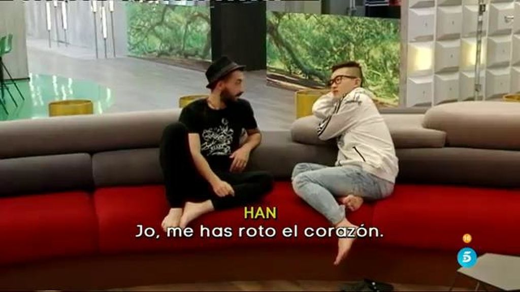 Han, a Aritz: "¿Me das un 'pico'?"