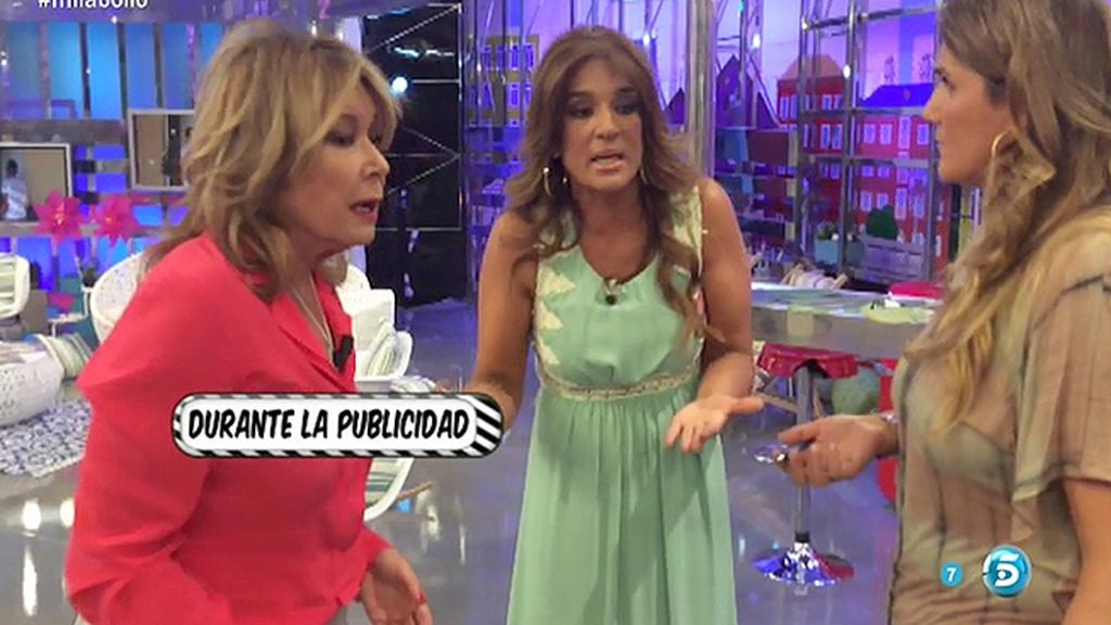 Raquel Bollo y Mila Ximénez tienen una bronca durante la publicidad de 'Sálvame'