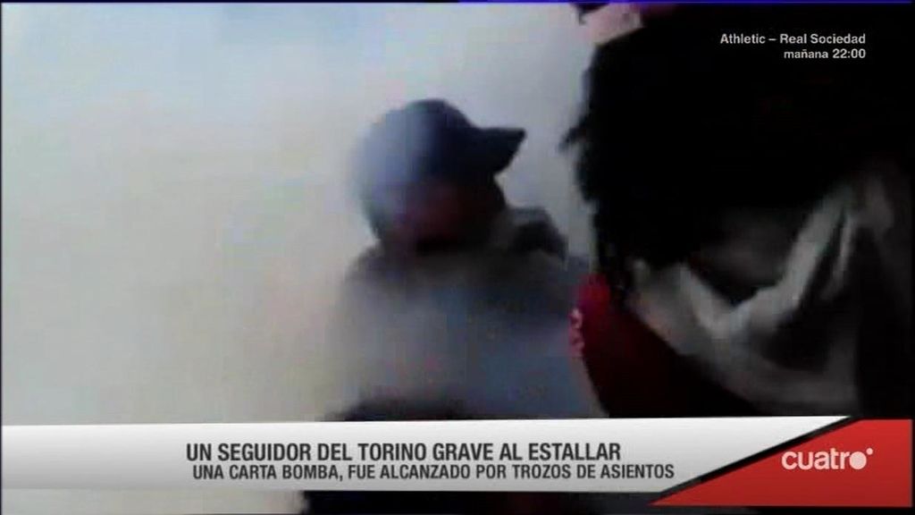La última locura ultra: una 'carta-bomba' deja diez heridos en el derbi de Turín
