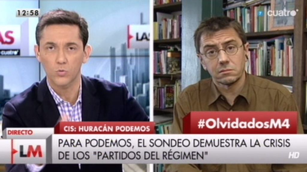 Juan Carlos Monedero: 'La voluntad central de 'Podemos' es cambiar nuestro país'