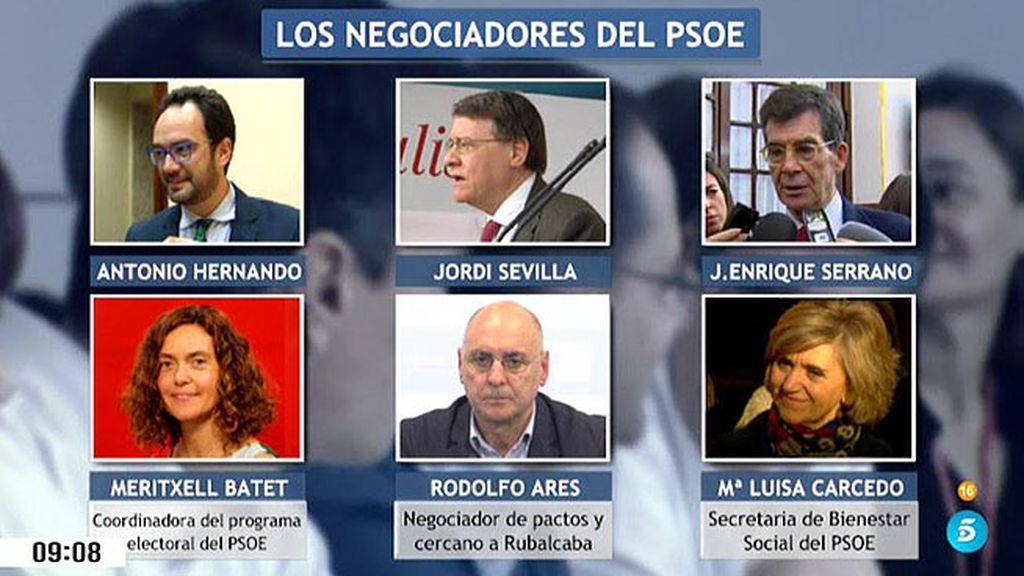 Ya conocemos a los negociadores del PSOE