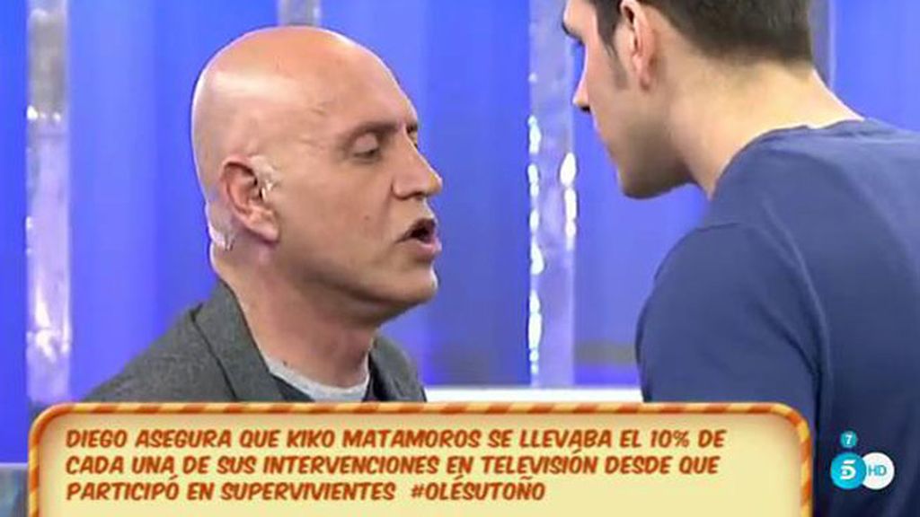 Diego Matamoros, a Kiko: "Te has llevado de mí miles de euros de comisión"