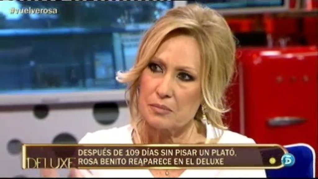 Rosa Benito: "Le dije a Amador que si se sentaba en un plató me quitaba la vida"