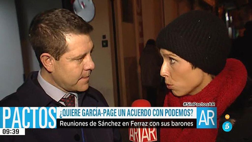 García-Page, sobre su reunión con Pedro Sánchez: "Nada ha cambiado"