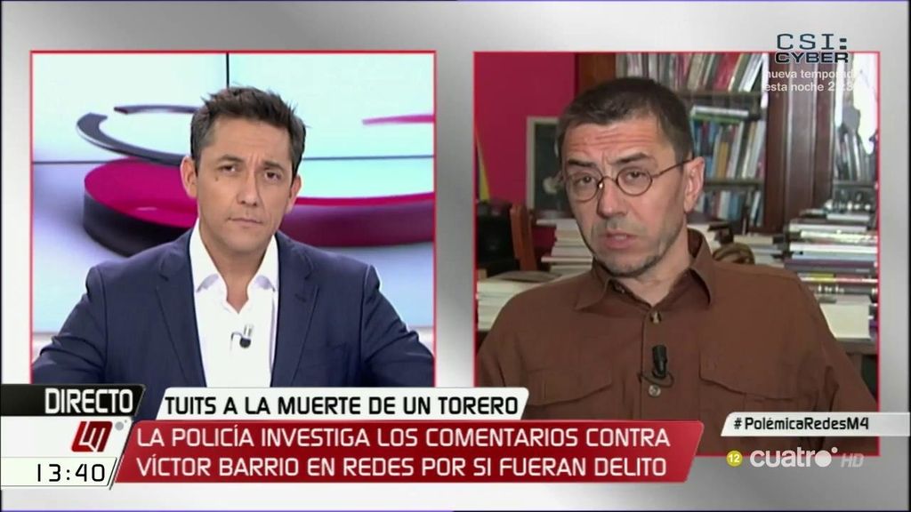 La entrevista a Monedero, a la carta