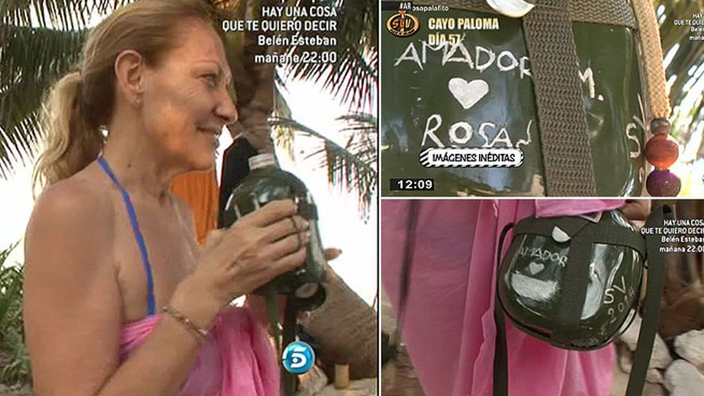 Rosa, tras ver que Amador ha borrado su nombre de la cantimplora: "Me ha borrado pero me pondrá"