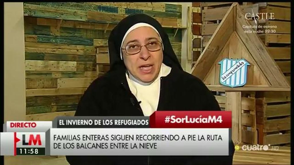 Sor Lucía: “Es un imperativo moral acoger a gente y presionar al gobierno para que las parroquias podamos acoger a familias”
