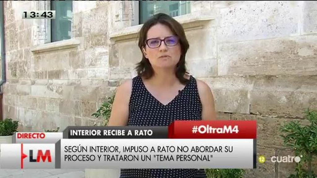Oltra, de Fernández Díaz: “Uno no recibe a sus amigos en el Ministerio, y menos a amigos en esta situación procesal”