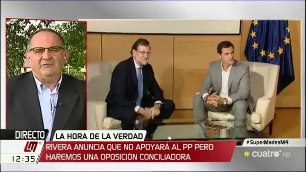 Antón Losada: “A este paso, Mariano Rajoy tendrá que contener las ansias de Albert Rivera por entrar en el Gobierno”