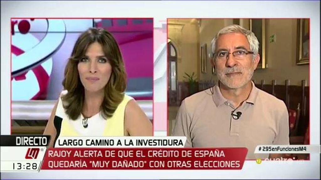 Gaspar Llamazares: “Creo que Rajoy está preparando unas terceras elecciones”
