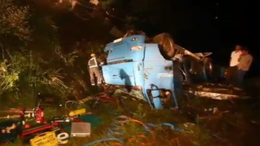 Espectacular y trágico accidente en Pontevedra