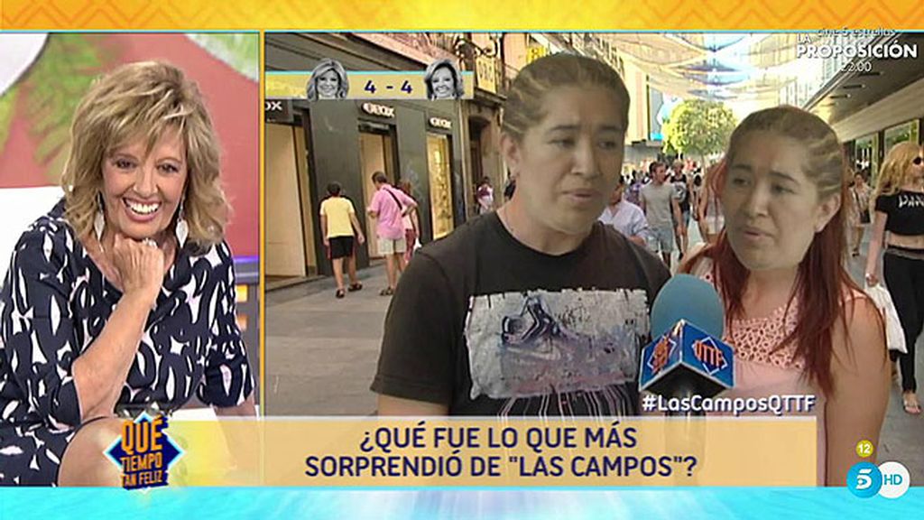 ¿Qué opina la gente de 'Las Campos'?, ¡Mª Teresa se parte de risa con el vídeo!