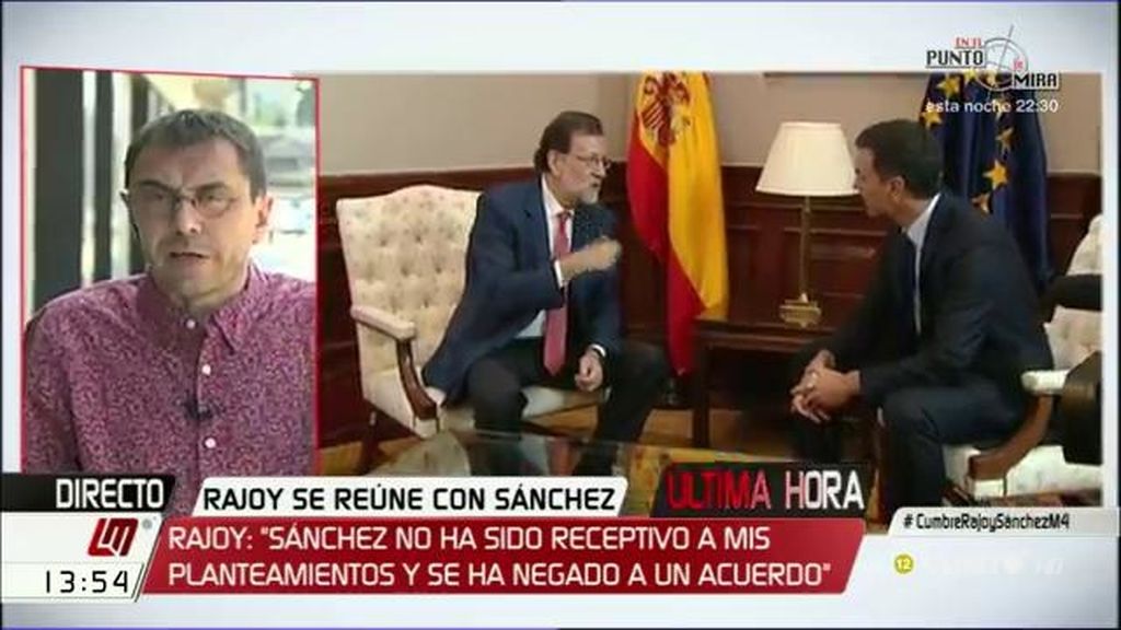 J.C. Monedero: “Rajoy no se retira porque no quiere y porque no puede”