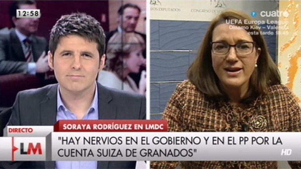 Soraya Rodríguez: "Un político no puede tener una cuenta en Suiza ni de 50€"