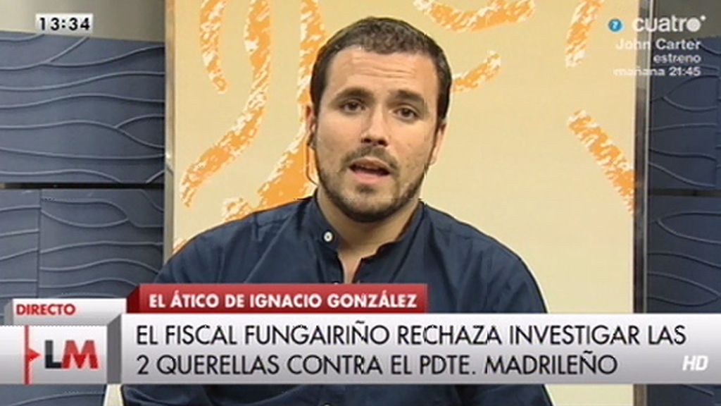 Alberto Garzón: "El PP siempre ha tenido un perfil de señorito andaluz, muy clasista"