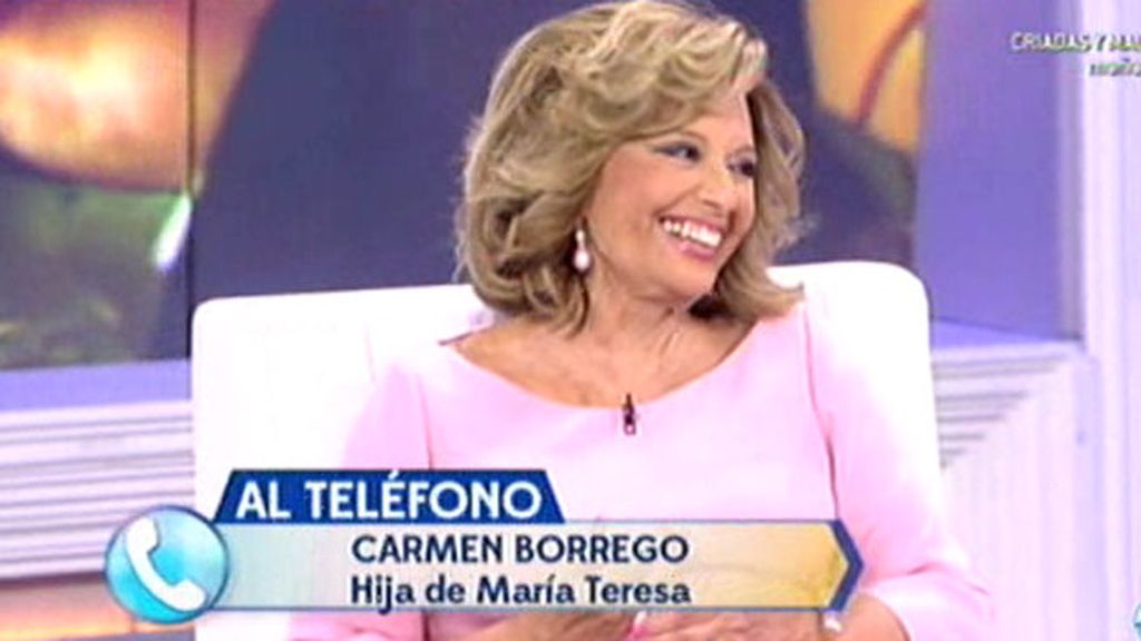 Carmen Borrego, a María Teresa: "Soy como soy gracias a ti y a cómo nos has educado"
