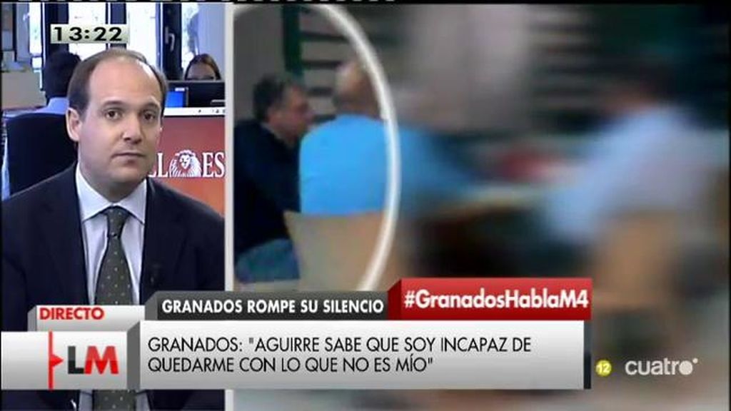 Esteban Urreiztieta: "Francisco Granados no va a perdonar que Aguirre no haya respetado su presunción de inocencia"