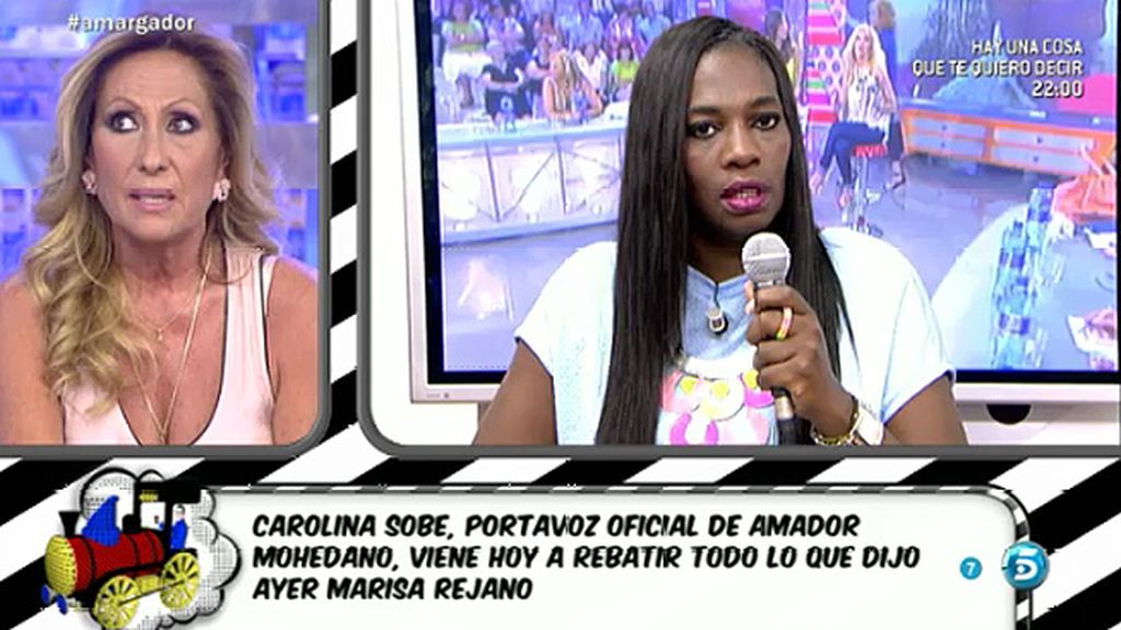 Carolina Sobe desmiente que Amador quiera retomar su relación con Marisa