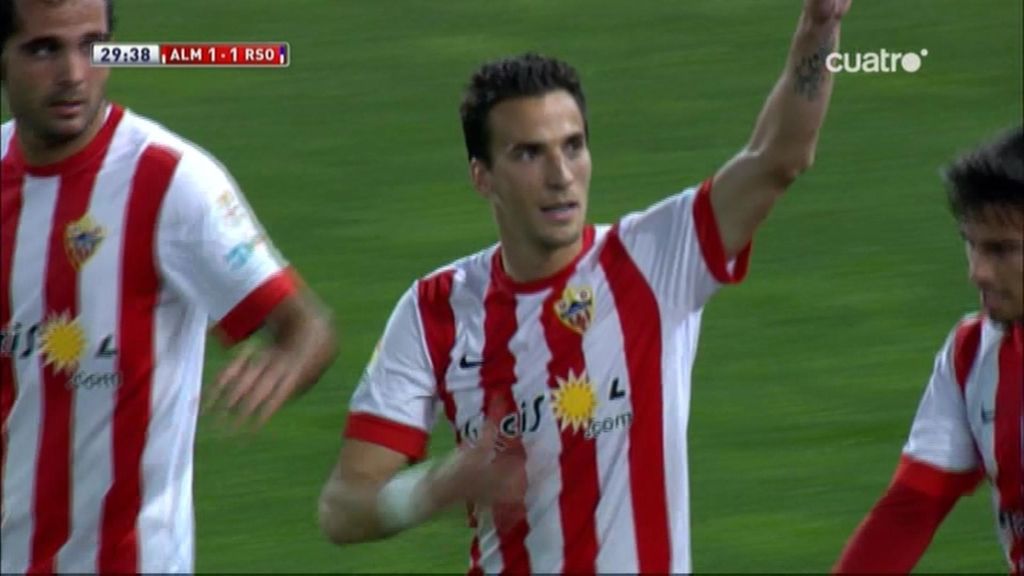 Gol de Óscar Díaz (Almería 1-1 Real)