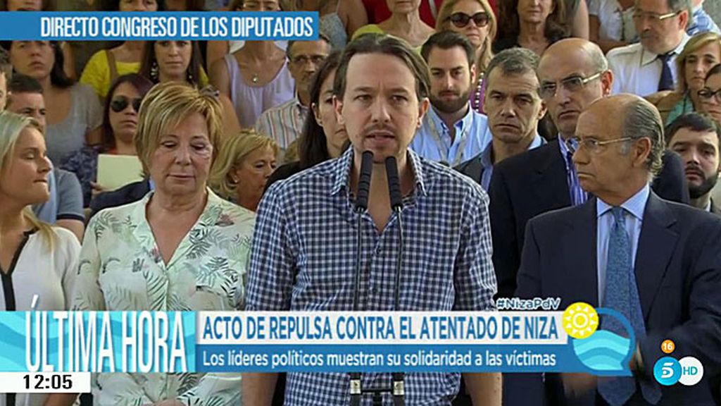 Unidad de los líderes políticos españoles en la condena del atentado terrorista