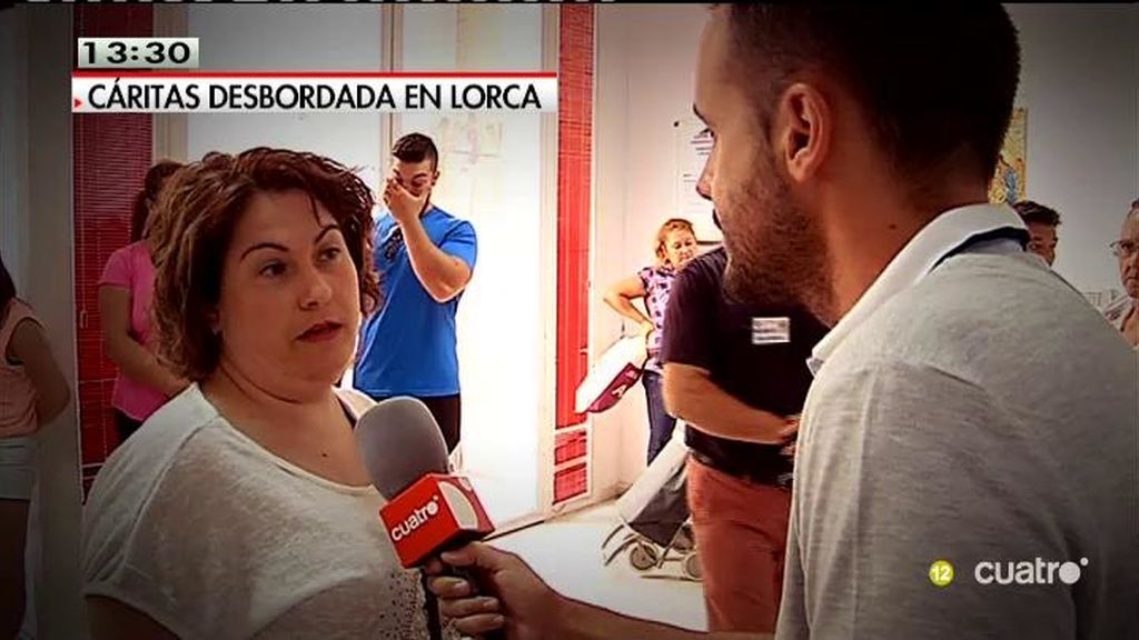 El economato de Cáritas en Lorca tiene en lista de espera a 20 familias