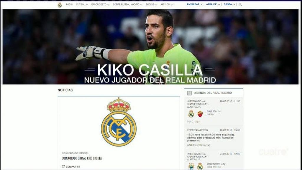 Kiko Casilla vuelve al Madrid por petición expresa de Rafa Benítez