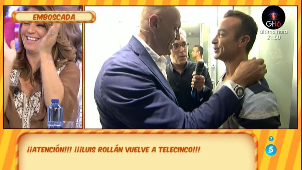 ‘Sálvame’ le da la bienvenida a Luis Rollán, que vuelve a Telecinco