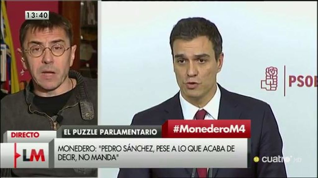 Monedero: "Creo que habrá un gran acuerdo entre el sector conservador del PSOE, el PP y Ciudadanos, lo manda el Ibex 35"