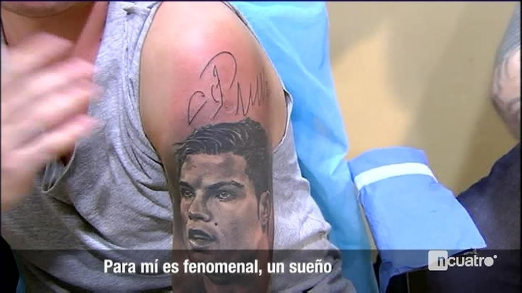 De Valdebebas al tatuador: el autógrafo de Cristiano ya está en la piel de un fan