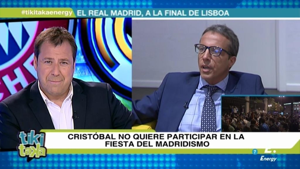 Cristóbal Soria, tras la victoria del Madrid: "Hoy no pinto nada en el plató"
