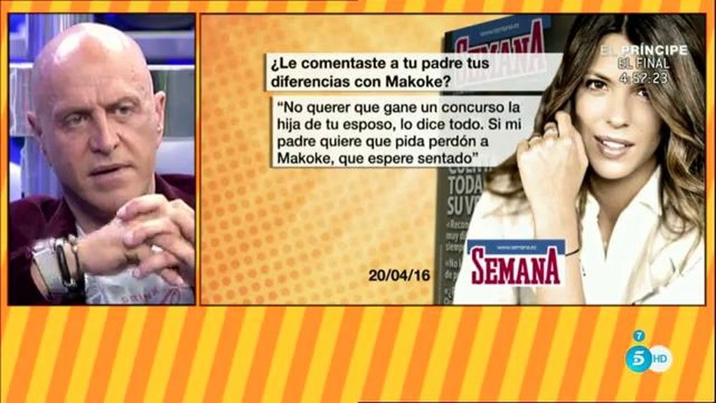 Laura Matamoros, en ‘Semana’: “Si Makoke entendiese las cosas, se podría haber parado todo hace mucho tiempo”