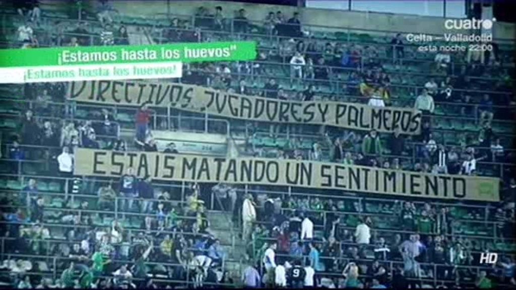 La afición bética lo tiene claro: "¡Volveremos a Primera, Real Betis Balompié!"