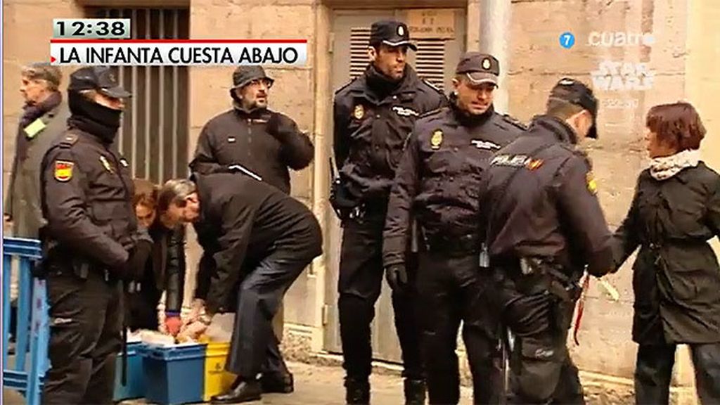 110 agentes de Policía Nacional velarán para que nada altere la declaración de la Infanta