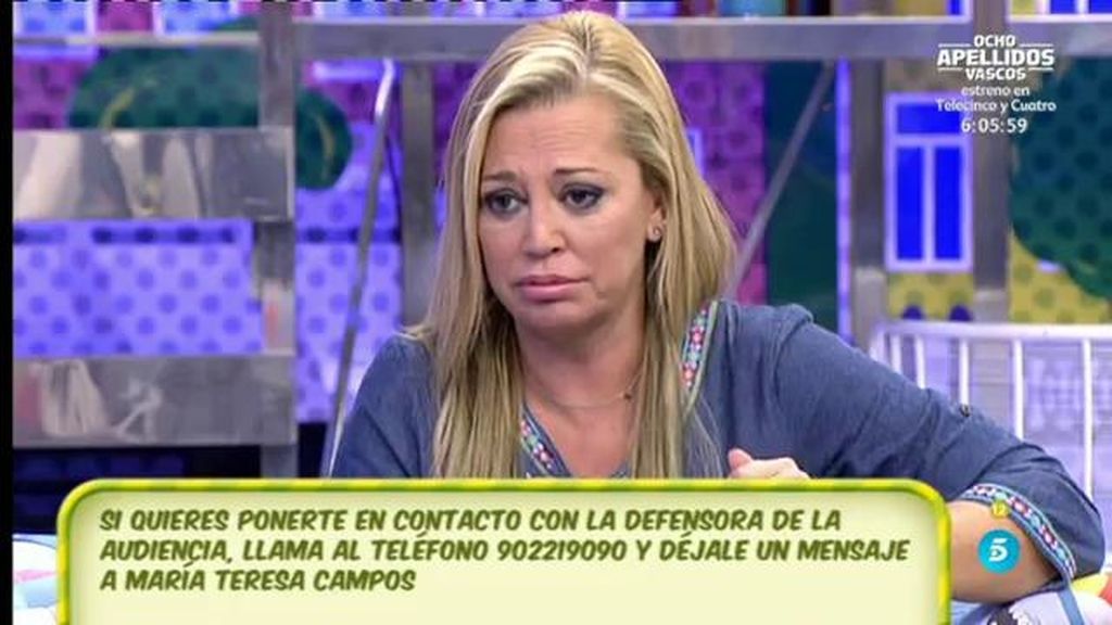 Belén Esteban, sobre Matamoros: "Estoy agotada. Ya no puedo más con este tema"
