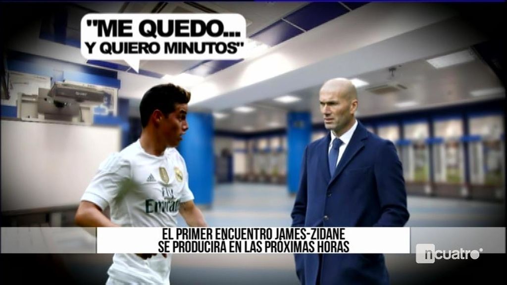 Zidane quiere ver el compromiso de James con el Madrid antes de tomar una decisión