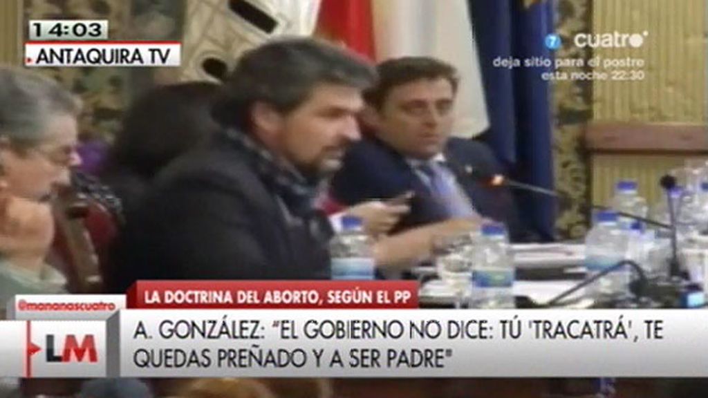 A. González: "El Gobierno no te dice: 'tú tracatrá y te quedas preñado y a ser padre"