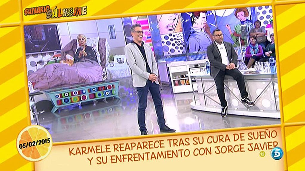 Karmele regresa a 'Sálvame'... en cama