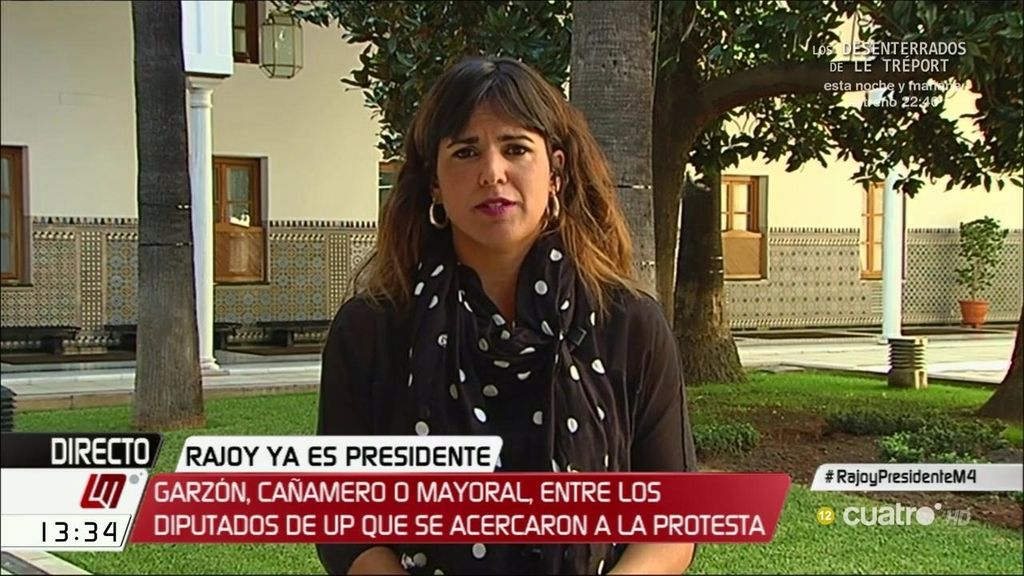 Teresa Rodríguez: “C’s se lanzó a los brazos de Rajoy a la primera de cambio, ante eso es legítima la protesta”