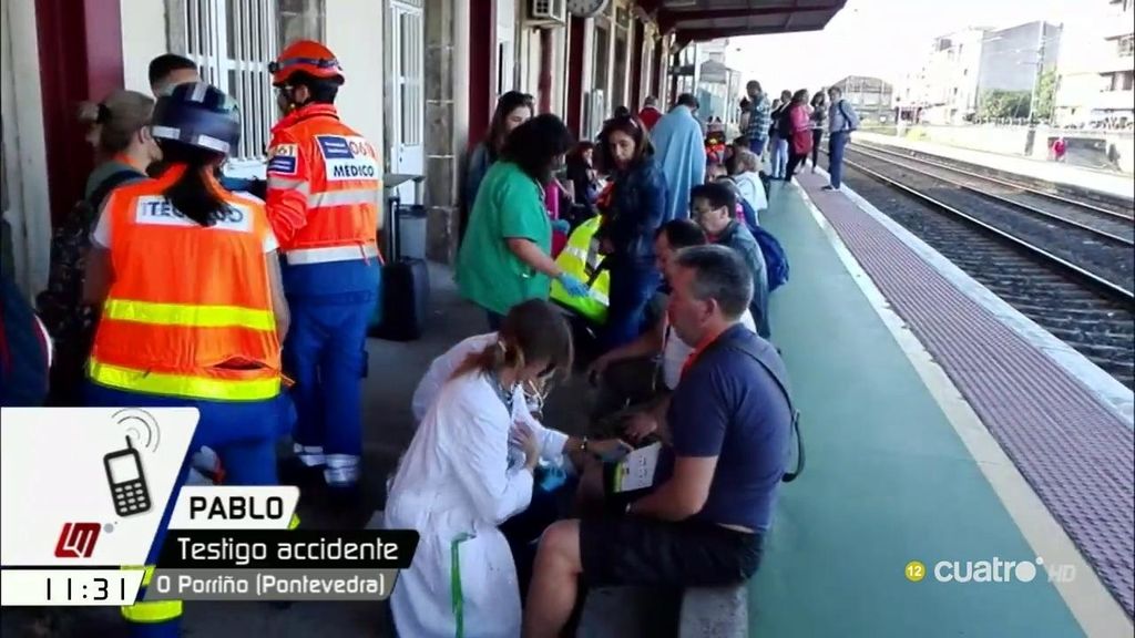 Pablo, testigo del accidente: "He visto el cambio de agujas totalmente destrozado"