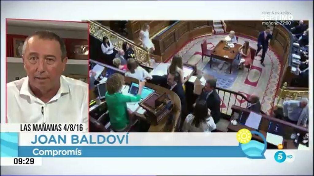 Baldoví: "Reclamo la valentía del PSOE para intentar formar un Gobierno progresista"