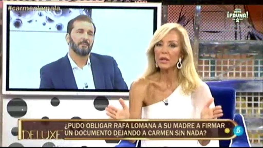 Carmen Lomana: "No sé qué hace Miguel Temprano metido en mi familia"