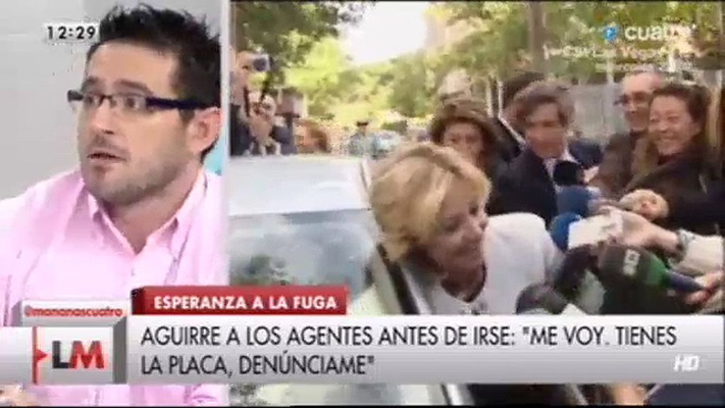 Jesús Méndez, sobre Esperanza Aguirre: "Solamente presentó el carnet de conducir"