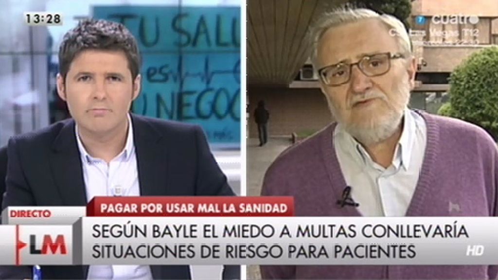 Bayle: "Lo que se plantea es que se cobre por no haber hecho la carrera de medicina”